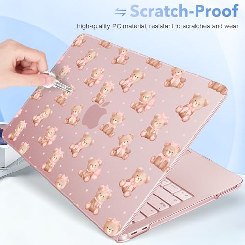 May Chen for MacBook Neo Case 13 inch 2026 | 100% Match Official Color | Pattern Printing, Anti-Crack & Scratch & Fingerprint | Protective Hard Shell Cases Laptop Model A3404 - Teddy Bears - color: Teddy bears