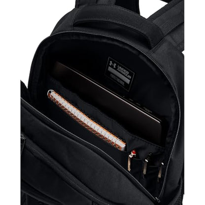 Under Armour Unisex-Adult Hustle 6.0 Backpack, (003) Black/Black/Black, One Size Fits Most - color: (003) Black / Black / Black, size: One Size