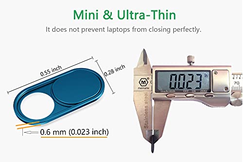 CloudValley Laptop Camera Cover Slide, Metal 0.023 Inch Ultra-Thin, 2 Pack | Webcam Cover for MacBook Pro / Air, Laptop, iMac, iPad, iPhone 8/7, PC Accessories, Privacy Web Camera Protection, Blue - color: Blue-2 Pcs