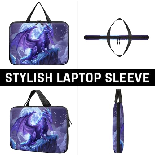 14" 15" Laptop Handle Bag Computer Bag,14.2" 15.4 inch Pouch Holder Notebook Sleeve Cover Compatible for Dell,Lenovo,Toshiba HP, Asus Notebook Messenger Briefcase-angry flying dragon - color: Angry Flying Dragon