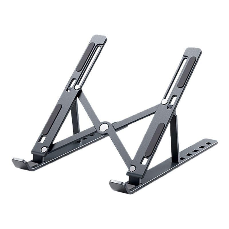Foldable Laptop Stand, Laptop Stand for Desk, Computer Riser for Desk, Ventilated Foldable Lapdesk Notebook for 10-15.6 Inch Laptops, iPad - color: Black