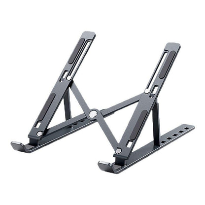 Foldable Laptop Stand, Laptop Stand for Desk, Computer Riser for Desk, Ventilated Foldable Lapdesk Notebook for 10-15.6 Inch Laptops, iPad - color: Black