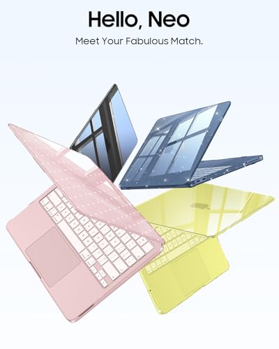 Fintie Case for MacBook Neo 13 Inch with Keyboard Skin & Screen Protector | 2026 A3404, Snap-On Design, Slim Fit, Hard Shell Cover, Blush Polka Dot - color: Blush Polka Dot