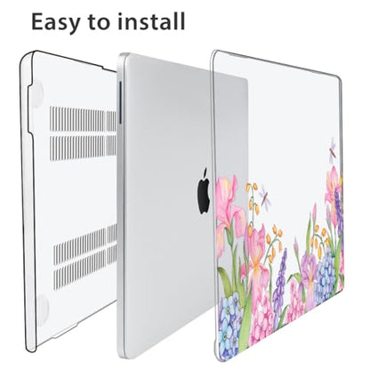 Compatible with MacBook Neo Case 13 inch 2026 Release Model A3404 with A18 Pro Chip, Precision Fit & Anti-Crack Hard Shell Pattern Case & Keyboard Cover &Screen Protector&Webcam Cover, Flower - color: Flower