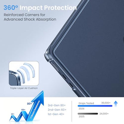 B BELK for MacBook Air 13 inch Case M5/M4/M3/M2 Official Midnight Clear | Scratch-Resistant & Reinforced Anti-Cracking Hard Shell for MacBook Air 13.6 inch Case 2026-2022 (A3449 A3240 A3113 A2681) - color: Frosted Midnight
