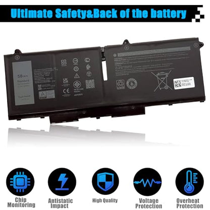 58Wh FK0VR Battery Replacement for Dell Latitude 5330 7330 7430 7530 Latitude 5330 2-in-1/7330 2-in-1/7430 2-in-1 P133G P134G P135G P136G P110F P138G P139G FKOVR 8H6WD 293F1 01VX5 404T8 51R71 8P81K - size: 9.45*3.45*0.23 inch FK0VR