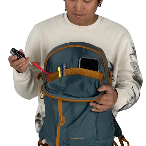 Osprey Daylite Plus Commuter Backpack - Everyday Pack with Laptop Sleeve, Bottle Pockets, and Extra Storage, Mystery White/Multi - color: Mystery White Multi
