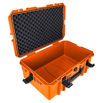 Eylar 21.6" Intact Series Carry-On Hard Camera Case, Lightweight and Durable Stacker Design with Foam (Orange) - color: Orange