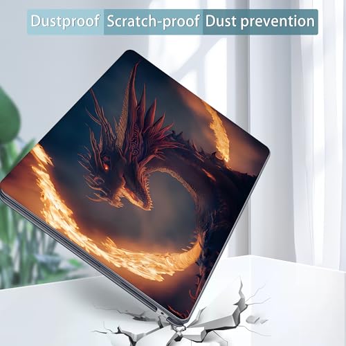 Tuiklol for MacBook Air 13 inch Case M5 2026 M4 2025 M3 2024 M2 2022 Release Model A3449 A3240 A3113 A2681,Plastic Hard Shell Cover for MacBook Air 13.6 with Touch ID, Fire Dragon - color: Fire Dragon