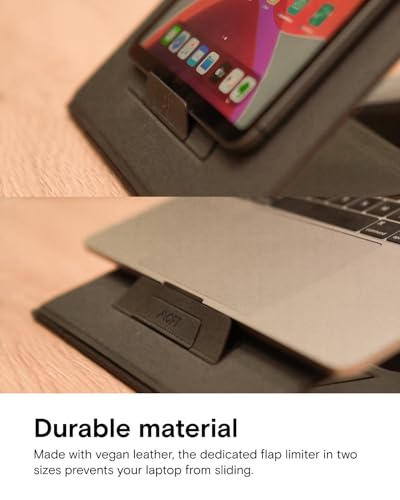 MOFT Folding Laptop Stand Lap Desk, Portable & Mini Computer Stand Laptop Desk for Travel and Home Office, Ergonomic Design with Adjustable Viewing Angles, Lightweight Computer Cooling Riser, Gray - color: Gray