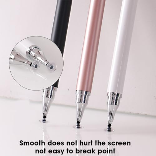 2 in 1 Stylus Pens for Touch Screens, High Sensitivity & Precision Capacitive Stylus for All Universal Touchscreen Devices (Black) - color: Black