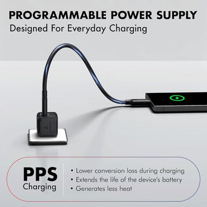 PD 30W Wozoyo GaN Charger, Type-C Fast Charger Compatible for iPhone 17/16/16 Pro Max/15 Series/iPad Pro, Smartphones & Tablets, QC 3.0,Compact Foldable Plug Design, Smart Power Delivery