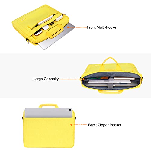 MOSISO Laptop Bag 13.3 inch, 13-14 inch Computer Bags | Compatible with MacBook Neo 13/ Air 13/13.6/ Pro 13/14, Laptop Messenger Bag with Adjustable Depth at Bottom, Yellow - color: Yellow, size: 13.3 inch