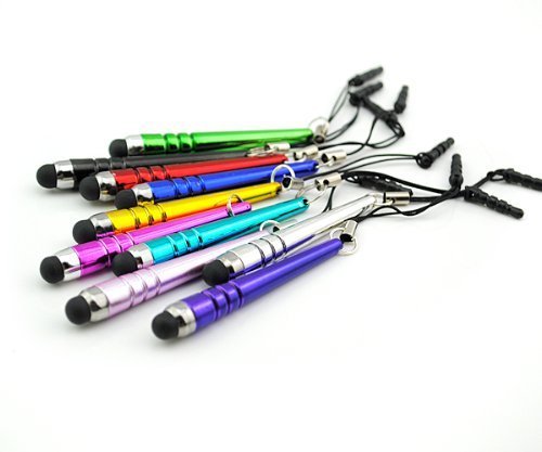 TCD 10 Colorful Baseball Long Mini Stylus Pen Universal Capacitive Touch Screen Pens - color: Multi Color, size: Pack of 10