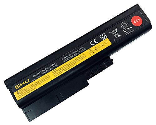 GHU New Battery 48 WH Replacement for 41+ 40Y6799 40Y6797 Compatible with Lenovo ThinkPad R60 R60e T60 T60p Z60 Z60m Z61 Z61p T500 W500 42T4619 42T4620 92P1133 40Y6795 92P1133 R500 SL300 SL400 SL500