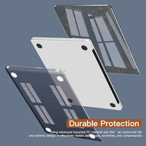 CISSOOK Compatible with MacBook Air 13.6 inch Case A3449 A3240 A3113 A2681 | 2026 2025 2024 2023 2022, 5in1 Set Hard Shell Case Keyboard Cover for MacBook Air 13 inch M2 M3 M4 M5, Gorgeous Flower - color: Air13.6inch-Gorgeous Gold Flower