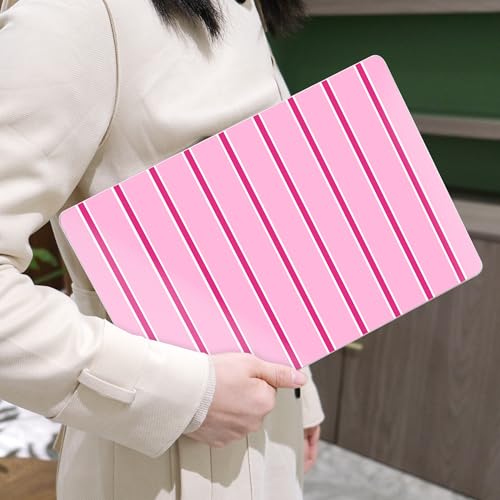MEEgoodo for M5/M4/M3/M2 MacBook Air 15 inch Case 2026 2025 2024 2023, Case Fit Model (A3448/A3241/A3114/A2941) for MacBook Air 15.3 inch, Magenta&White Stripes - color: Magenta&White Stripes