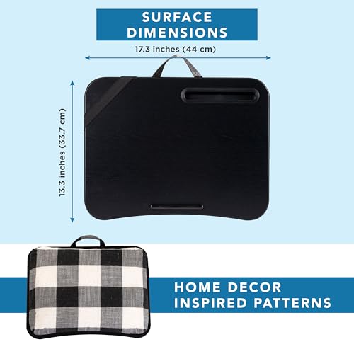 LAPGEAR Designer Lap Desk – Buffalo Check, 2-Pack with Storage Basket - color: Buffalo Check, size: 2-Pack Lap Desks + Basket