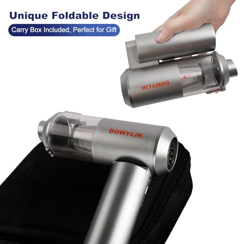 Compressed Air Duster, 150000RPM Compressed Air with LED,2-in-1 Mini Vacuum | Electric Air Duster for PC Cleanning Kit, Canned Air Duster for Computers-Air Blower for Electronics with Case
