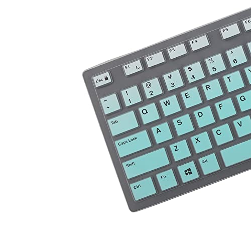 Keyboard Cover Skin for Dell KM636 KB216 KB216t KB216d KB216p Wired & Wireless Keyboard, Dell Optiplex 5250 3050 3240 5460 7450 7050, Dell Inspiron Desktop 24" 27" 5400 5490 7700 7790 3475 3670 3477 - color: MInt Green