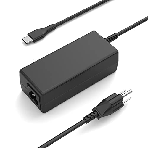 NNQEKBUF Universal 45W 65W USB C Laptop Charger Compatible with Hp Chromebook，Dell,Lenovo,Acer,Asus,Samsung Galaxy,Google and Other Type C Fast-Charging Computer AC Adapter Power Cord Supply - color: black