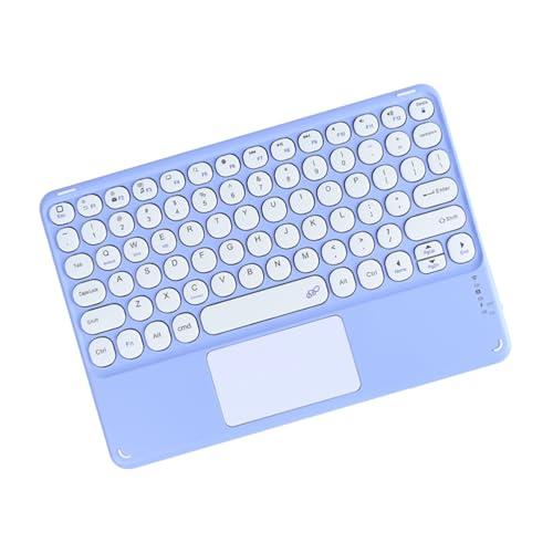 Thanice Wireless Keyboard with Touchpad,Ultra-Slim Portable Rechargeable Bluetooth Keyboard,Ipad Keyboard with Trackpad for OS Android Windows Devices(Purple) - color: purple