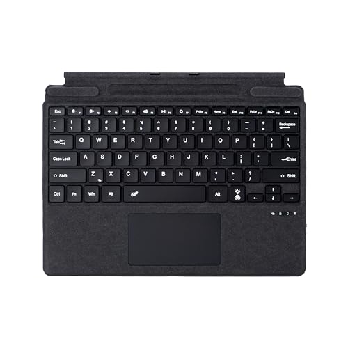 mobee Keyboard for Microsoft Surface Pro Copilot+ (11th Edition) / Pro 11/10 / 9/8 / X, 13 inch, Detachable Type Cover with Touchpad, Pen Holder - color: Black