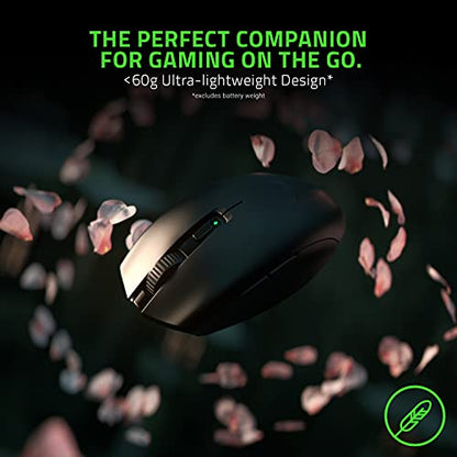 Razer Orochi V2 Wireless Gaming Mouse, 950 Hr Battery, Black | 60g Lightweight & Portable, Bluetooth & 2.4Ghz Wireless Connectivity, 18K DPI, AA or AAA Battery, Compatible with PC & Mac - color: Classic Black