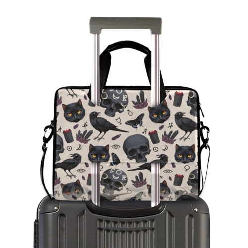MNSRUU Laptop Bag for 15.6 inch Black Gothic Bats - color: Cat Th0043