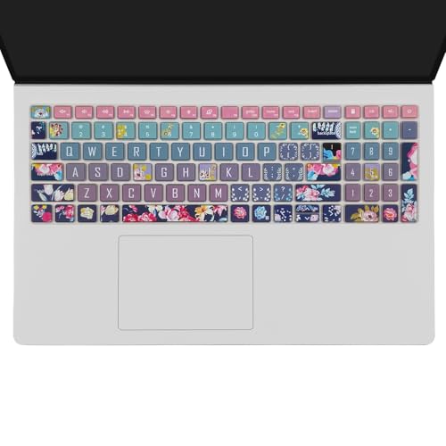 Keyboard Cover for Dell Inspiron 15 3000 5000 7000 3510 3511 3515 3525 3530 3535 5510 5515 5518 7510 15.6", Inspiron 16 7610, Vostro 15 3510 5510 5515, Latitude 3520, Red Flower - color: Red Flower