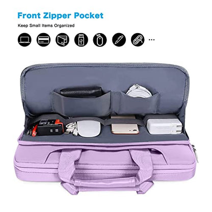 MOSISO 360 Protective Laptop Bag 15.6 inch, 15-16 inch Computer Bag | Compatible with MacBook Air 15 inch/Pro 16 inch, HP,Dell,Lenovo,Asus, Laptop Carrying Case with Strap&Handl, Light Purple - color: Light Purple, size: 16 inch