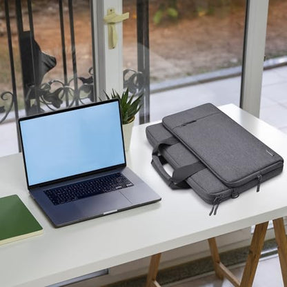 TECOOL 15.6 16 Inch Laptop Bag, 360 Protective Case Sleeve Messenger Bag | Waterproof Computer Briefcase with Shoulder Strap for 15.6 16 Inch Laptop Notebook Chromebook, MacBook Pro 16,Dark Grey - color: Dark Grey, size: 15.6-16 Inch