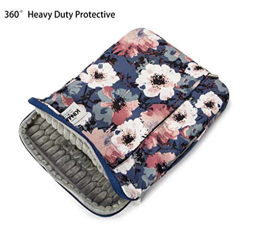 Kinmac 360° Heavy Duty Protective Laptop Sleeve Case Bag Cover with Handle for MacBook Air 13 inch,iPad Pro 13 inch and 13.3 inch HP,Dell,Lenovo,Asus,Acer Laptop (Camellia) - color: Camellia, size: 12 inch-13.3 inch