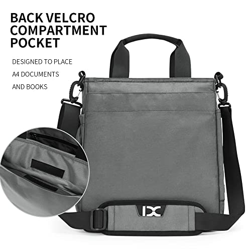 IX INOXTO Mens Messenger Bag Laptop Shoulder Bag Computer Work Office Bag Waterproof Briefcases for Travel Work - color: Grey