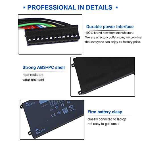 97WH 6GTPY Battery for Dell XPS 15 9560 9570 9550 7590 P56F P56F001 P56F002 Precision 5510 5520 5530 5540 M5520 M5510 Replacement,Vostro 7500 7590,GPM03 5XJ28 05XJ28 M2X4 5D91C 451-BBYB-TM 1P6KD 4GVGH - size: 6GTPY