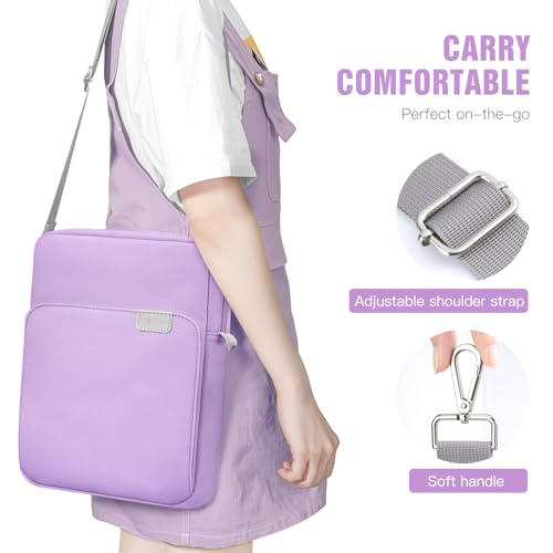 TiMOVO 9-11" Tablet Sleeve Bag Carrying Case with Strap, Purple | Fits iPad A16 11", Pad Air 11/5th & 4th 10.9", 10th Gen/10.2", Galaxy Tab A11 Plus, Multi-Pocket, Handle, Padded Protection - color: Ad-Purple, size: 9-11