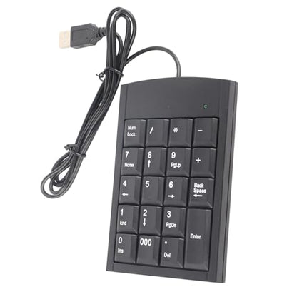 SUNGOOYUE Number Pad Mini USB Numeric Keypad, Portable Ultra Thin 19 Keys Plug and Play Keyboard for Laptop Desktop Computer