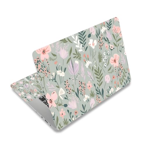AIMSA Laptop Notebook Skin Sticker Cover Decal, 12 13 13.3 14 15 15.4 15.6 inch Laptop Vinyl Skin Sticker Netbook Cover Art Protector, Pink White Flowers Plants - color: Pink White Flowers Plants