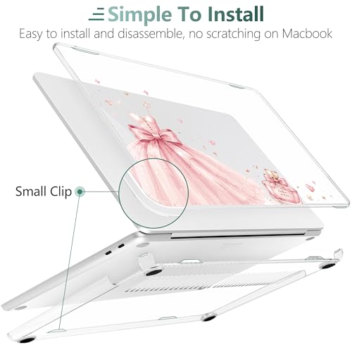 Batianda Topographic Princess Bow for Microsoft Surface Laptop 13 inch | Fits Surface Laptop 2025 13" Surface Laptop for Business 2026, Slim Hard Shell, Lightweight Protection, Precision Fit - color: Princess Bow
