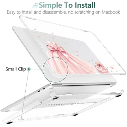 Batianda Topographic Princess Bow for Microsoft Surface Laptop 13 inch | Fits Surface Laptop 2025 13" Surface Laptop for Business 2026, Slim Hard Shell, Lightweight Protection, Precision Fit - color: Princess Bow