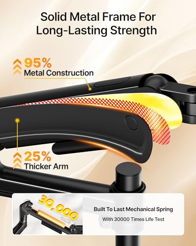 monTEK Dual Monitor Arm, Vertical Stackable 17–40" Full Motion with USB | Vertical Stackable Mechanical Spring For 17–40"Ultrawide Monitor, Hold Up To 26.4 Lbs Each, Compatible With 75/100 VESA Mount - size: Dual Arm with USB