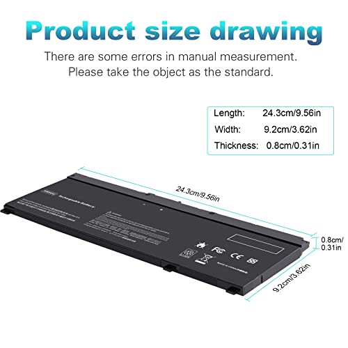 Futurebatt SR04XL Laptop Battery Compatible with HP Omen 15-DC Series, Replacement for SR03XL, 917724-855, HSTNN-DB7W, 15-DC0051NR, 15-DC1088NR, 15-CE019DX, 15-CX0056WM，15-CE020A - size: SR04XL 12.13, 4.72, 1.30in