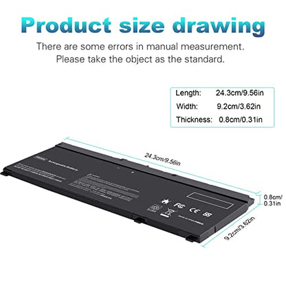 70Wh SR03XL SR04XL SRO4XL Laptop Battery for Hp 917678-171 917678-1B1 917678-2B1 917724-855 HSTNN-DB7W HSTNN-IB7Z HSTNN-IB72 TPN-C133 TPN-C134 TPN-Q193 15-CB000 15-CE015DX 15-CE000 15-DC0000 Series - size: 9.56*3.26*0.31inch SR04XL