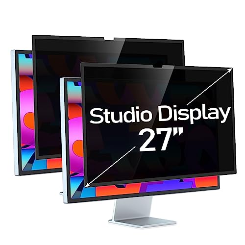 27 inch Privacy Screen for Monitor, 2-Pack,2022-2026 Release | Compatible with Apple Studio Display 27" Only, Bubble Free Computer Monitor Privacy Screen Shield Anti Blue Light Filter - size: 2Pack Studio Display 27" 2022