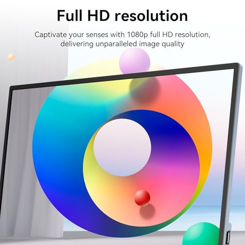 15.6 Inch Touchscreen Portable Monitor, FHD 1080P IPS Full Function USB-C Ultra Slim Travel Screen, Portable Display w/Speakers & VESA Mount for Laptop Mac PC Phone PS4 PS5 Switch - size: 15.6inch Touch