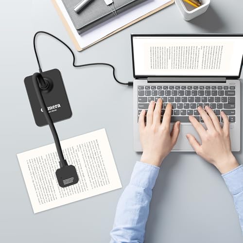 AlKOR USB Document Camera for Teaching & Distance Learning,Manual Focus Webcam with Mic, Foldable Design for Mac OS/Windows/Chromebook-Online Classes, Web Conferencing & Live Demos,Remote Work