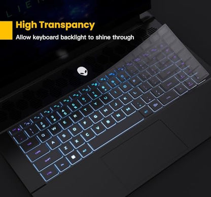 Keyboard Cover for 16" Dell Alienware 16 Area-51 AA16250 Gaming Laptop, Alienware 16 Area-51 Keyboard Skin Protector - TPU - size: AA16250