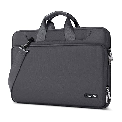 MOSISO 360 Protective Laptop Bag 13.3 inch, 13-14 inch Computer Bag | Compatible with MacBook Air 13 inch/Pro 13 /Pro 14, HP,Dell,Notebook, Laptop Carrying Case with Strap&Handle, Slate Gray - color: Slate Gray, size: 13.3 inch