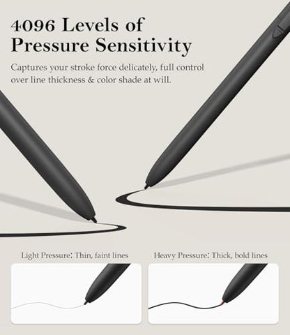 Stylus Pen for Remarkable 2/1, Digital Pen with Eraser for Kindle Scribe, 4096 Pressure Levels, No Charging, Palm Rejection, Tilt Support, Pencil Compatible with BOOX Onyx/Samsung/Wacom EMR Devices