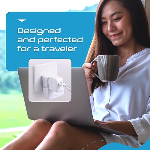 Ceptics UK Travel Plug Adapter, 2 in 1 Type G Adapter, US to UK Adapter, Ireland, Dubai Travel Adapter with Dual USA Inputs, CE, RoHS - HK Outlet Adapter, 3 Pack | Type G Adapter for Travel, US to UK Plug Adapter with 2 USA Outlet, UK Travel Adapter, CE &